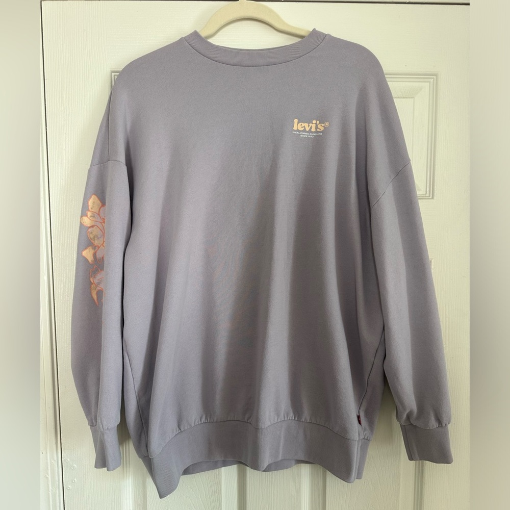 Levi’s vintage raglan crewneck sweatshirt oversized lilac purple size XS